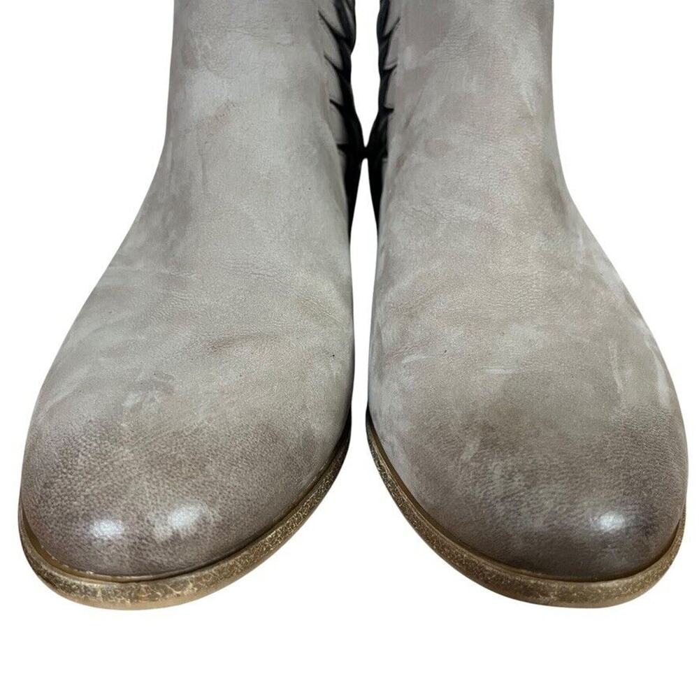 Vince Camuto Prestetta Womens Gray Chunky Heel Ankle Boots Booties Leather 7.5 - Picture 7 of 16